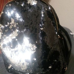 Sequin backpack purse